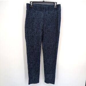 Soft Surrounding Pants Blue Floral Paisley Damask Pull On Womens Size‎ Medium